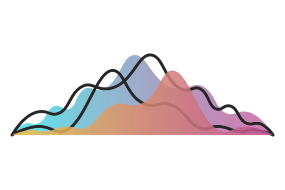 Area Chart Icon. Data Distribution Infog Graphics and Illustrations