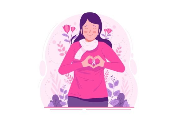 Breast Cancer Awareness Illustration Graphics and Illustrations