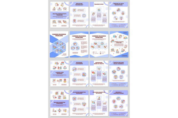Common Business Problems Brochure Set Graphics