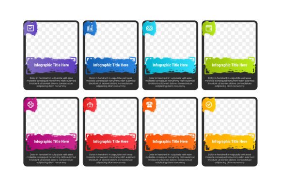 Eight Infographic Black: Graphics for Editorial Infographics