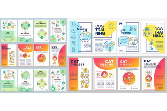 Feline and Canine Wellness Brochure Set: Graphics for Brand Identity