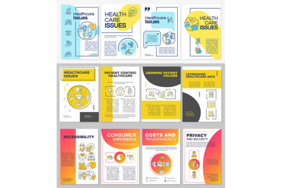 Healthcare Service Brochure Template Set Graphics