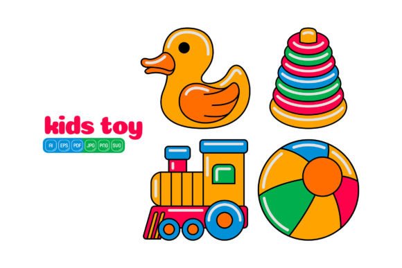 Kids Toy Vector Pack 01: Graphics and Icons for Playful Branding