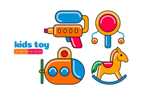 Kids Toy Vector Pack 02: Graphics and Icons for Playful Publishing