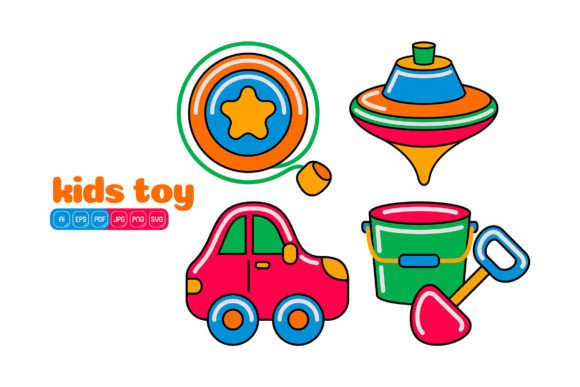 Kids Toy Vector Pack 04: Graphics and Icons for Crafters