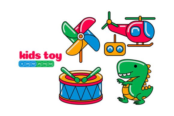 Kids Toy Vector Pack 06: Graphics and Icons for Playful Branding