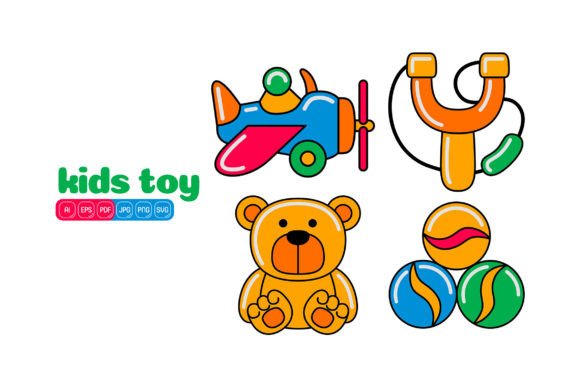 Kids Toy Vector Pack 08: Graphics and Icons for Digital Sellers