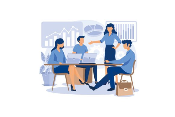 Office Workers Study Infographics Graphics and Illustrations