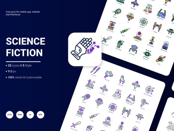Science Fiction Icon Pack: Modern Graphics and Icons for Brand Design