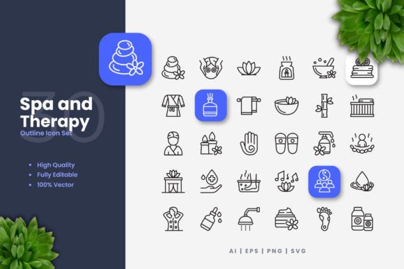 Spa and Therapy Icons Graphics Review
