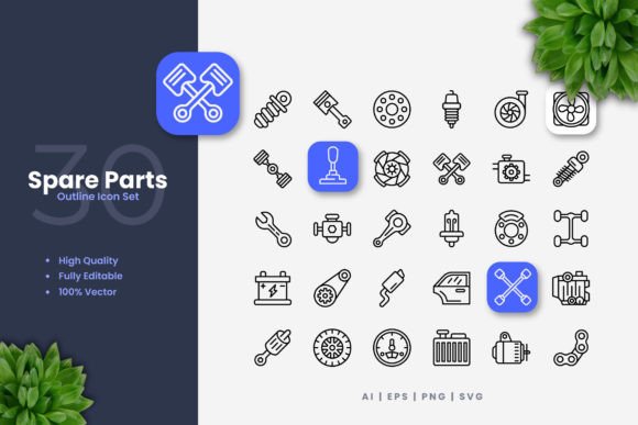 Spare Parts Icons Graphics: A Designer’s Review