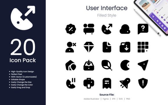 User Interface Icon Pack Filled Style Graphics and Ux And Ui Kits